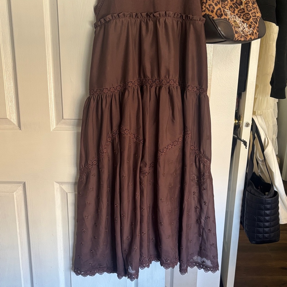 Brown Overalls dress - this was worn once - Picture 2 of 11